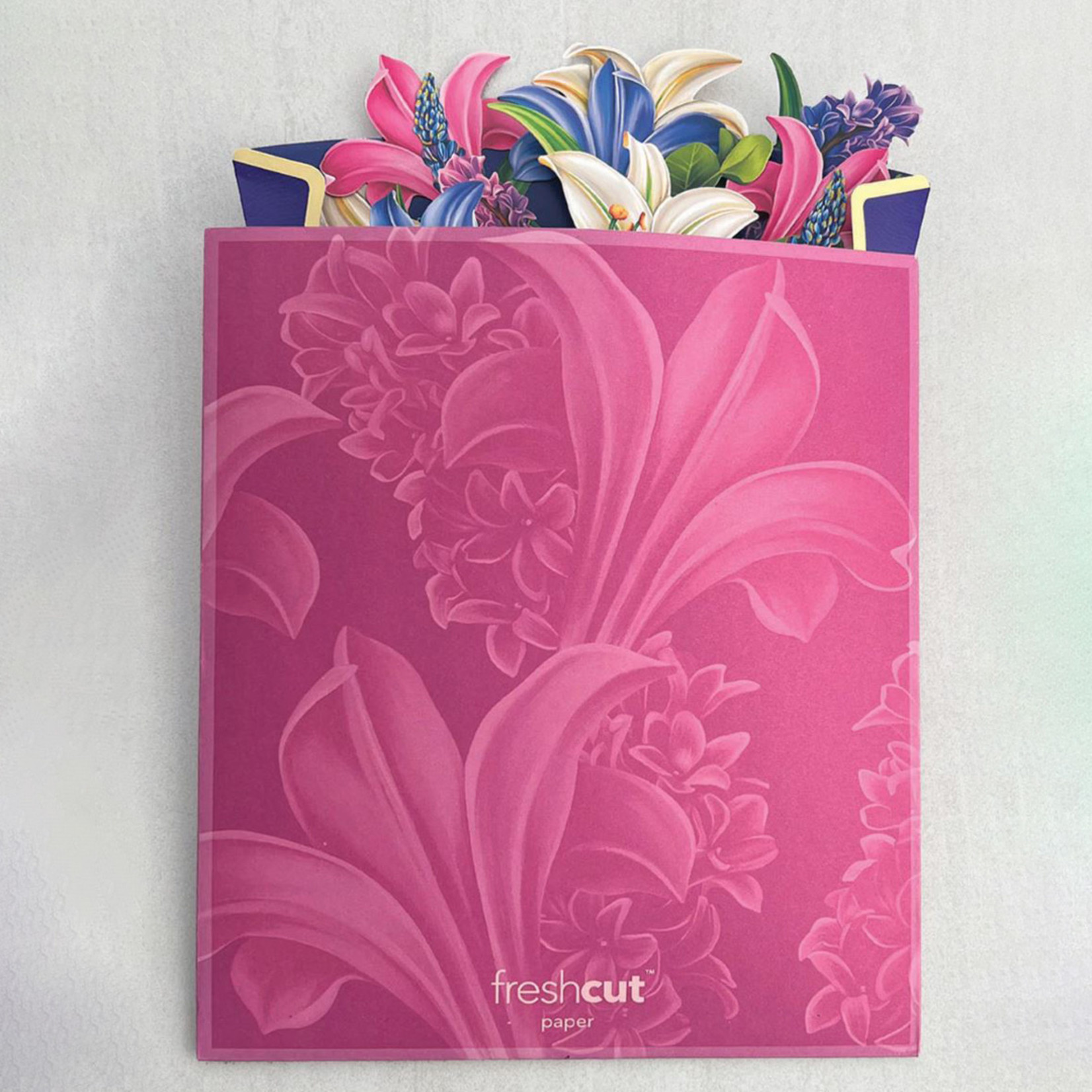 Fresh Cut Paper Lilies & Lupines Pop-Up Card