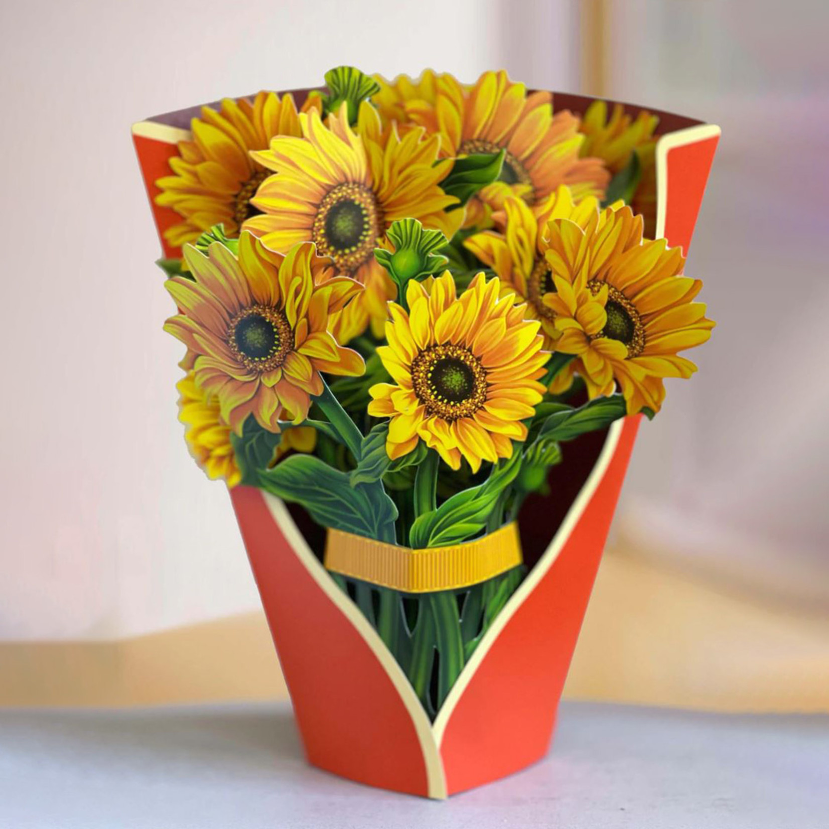 Fresh Cut Paper Sunflowers Pop-Up Card