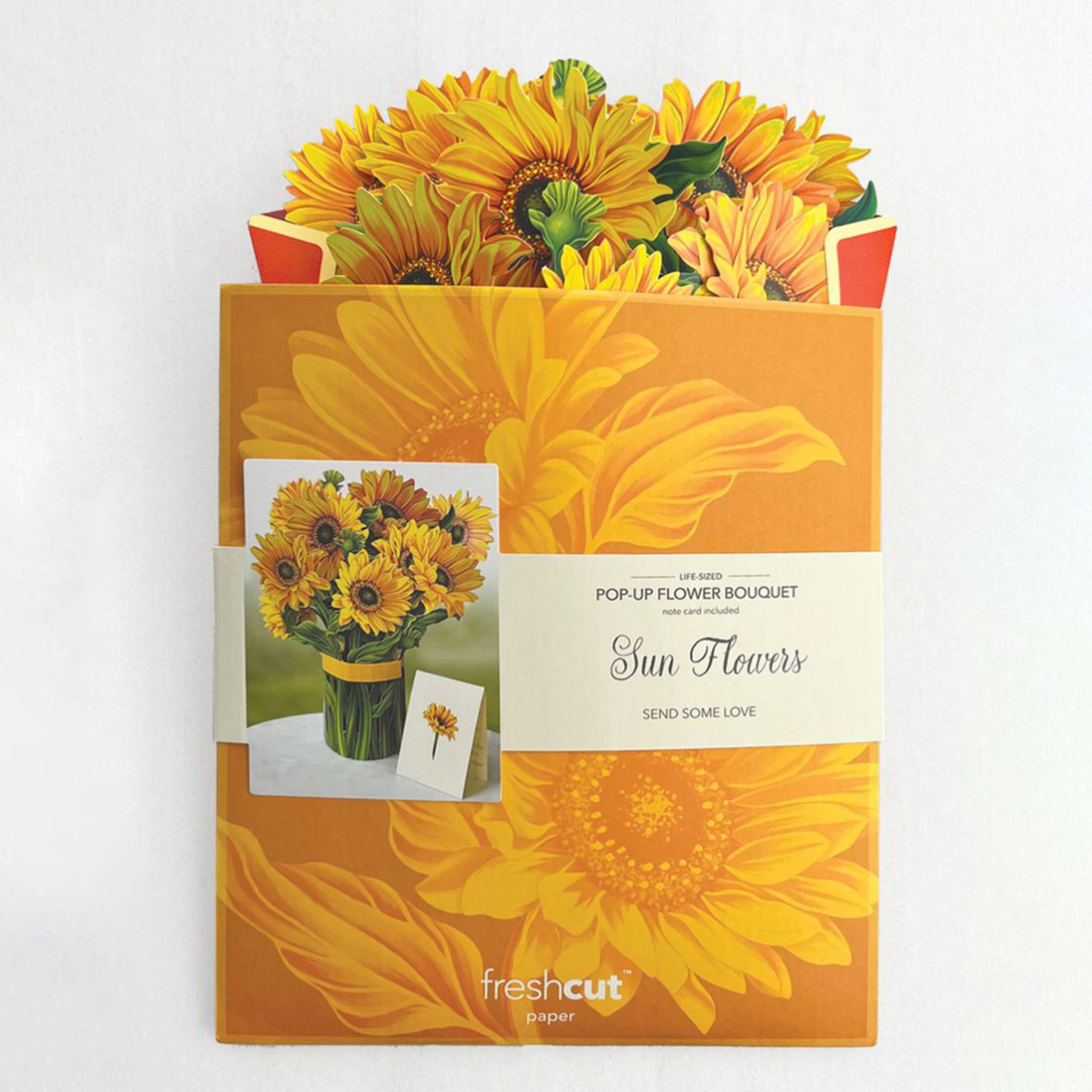 Fresh Cut Paper Sunflowers Pop-Up Card