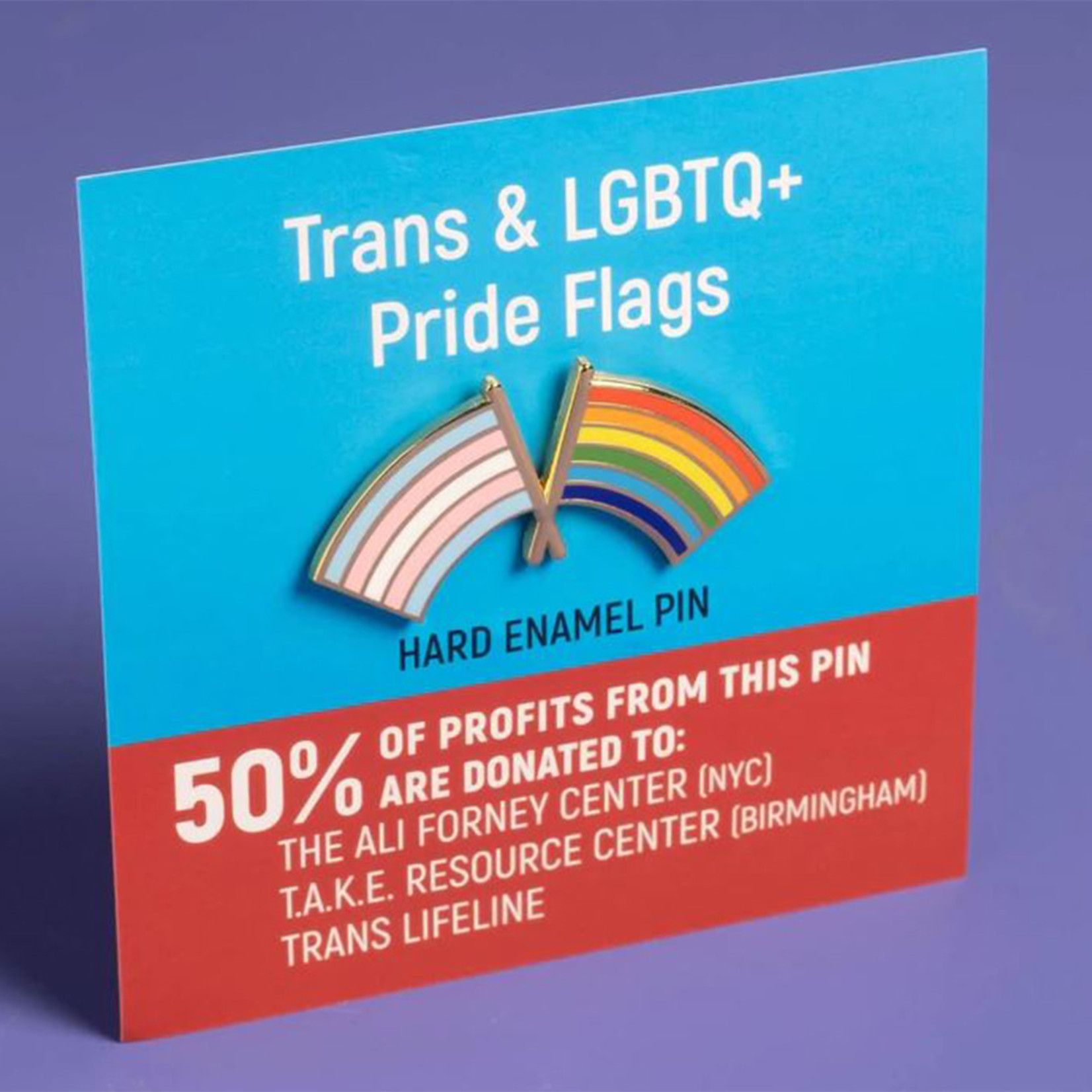 Dissent Pins LGBTQ+ Trans Pride Flag Pin