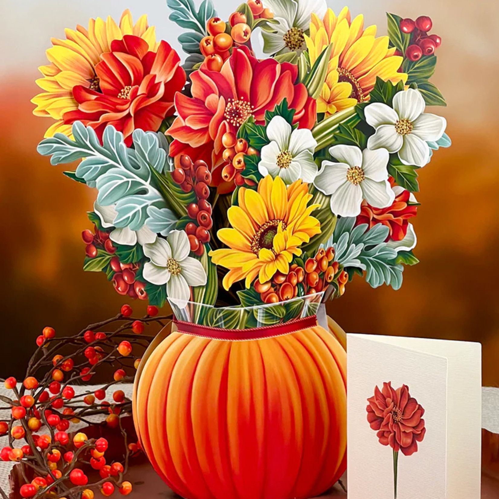 Fresh Cut Paper Pumpkin Harvest Bouquet