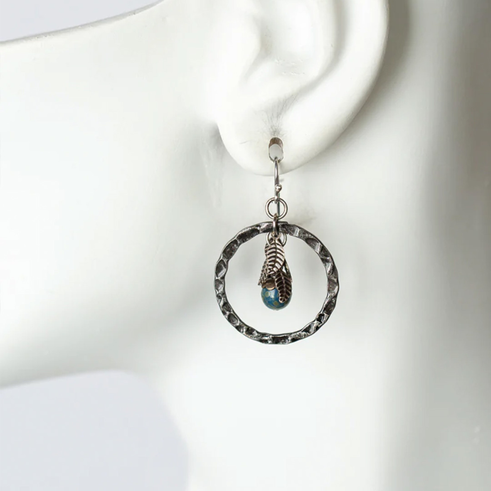 Ann Vaughn Original Jewelry Claridad Antique Silver Hoop Earrings