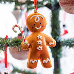 Demdaco Gingerbread Blown Glass Ornament