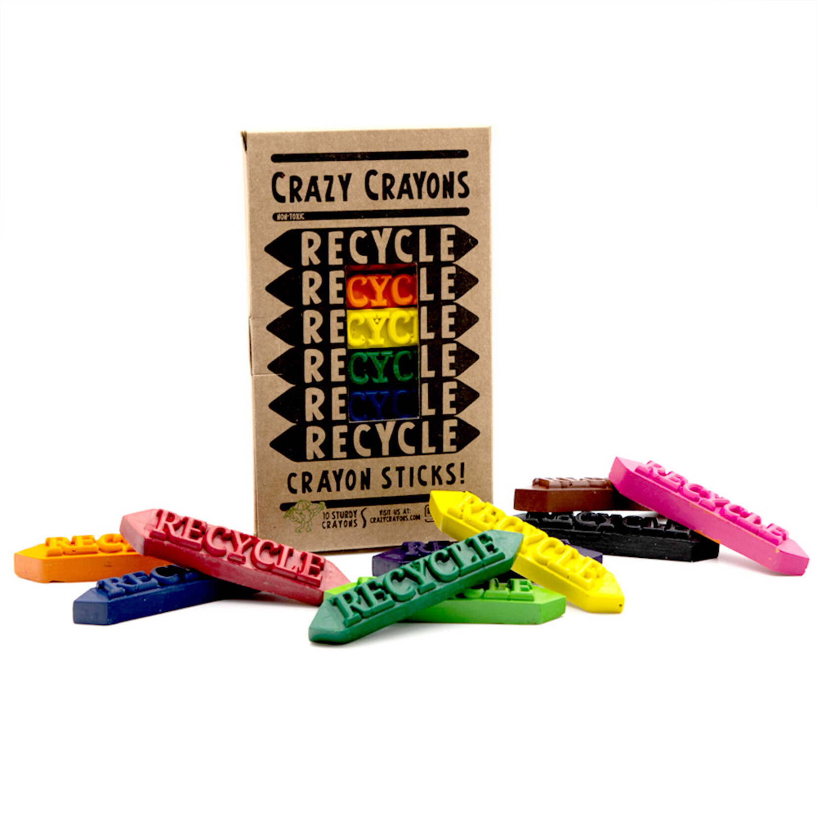 Recycle Sticks Crayon 8 Box /Two-tone