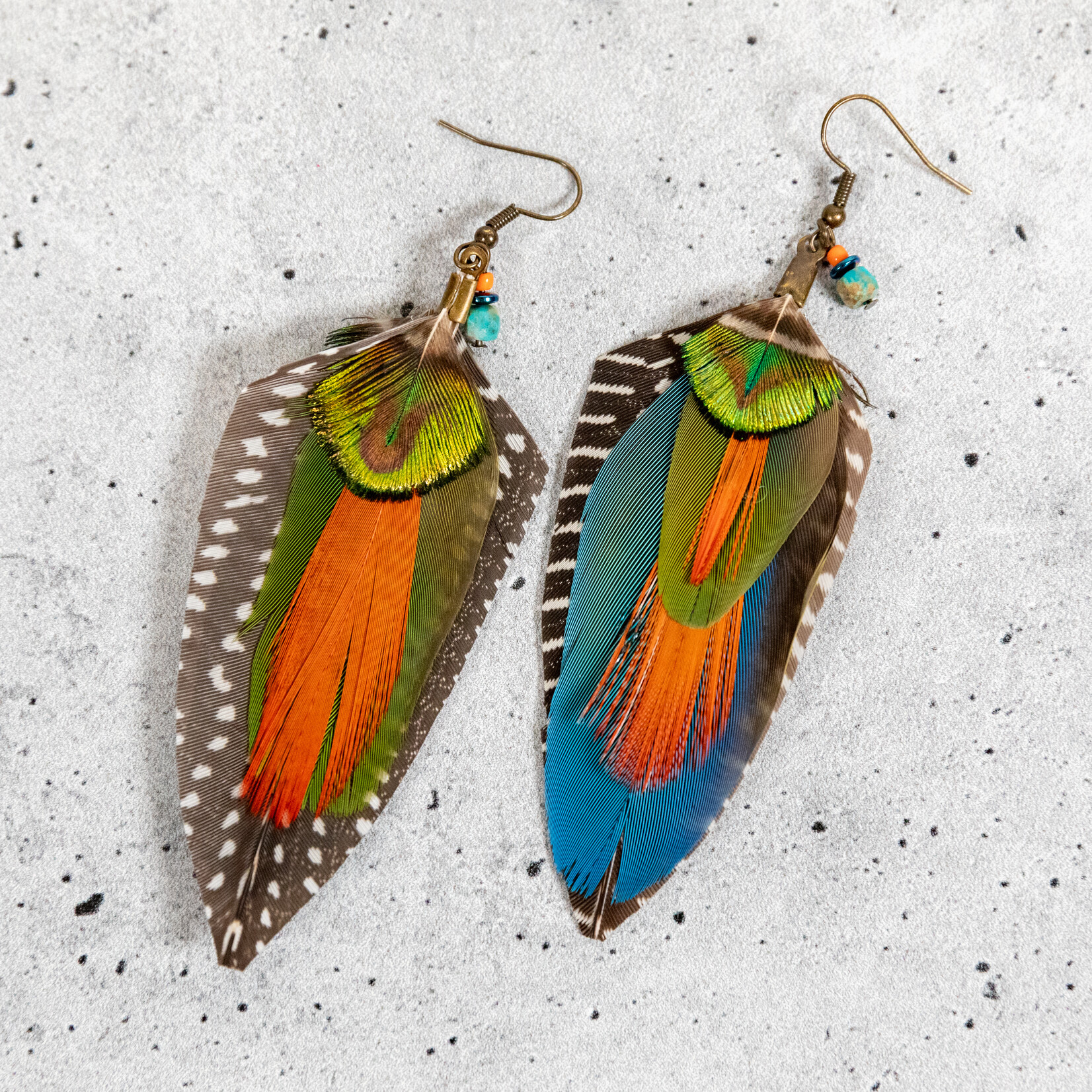 Reversible  Feather Earring | Short