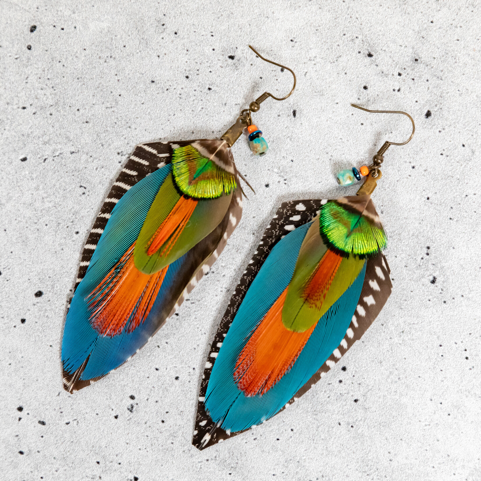 Reversible  Feather Earring | Short