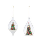 Demdaco Christmas Tree Ornaments Frosted Assorted