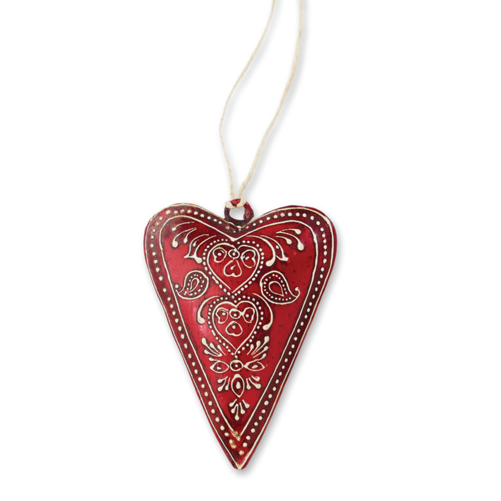 Demdaco Metal Heart Ornament, Assorted