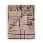 Merino Throw | Multicolor Oatmeal Plaid