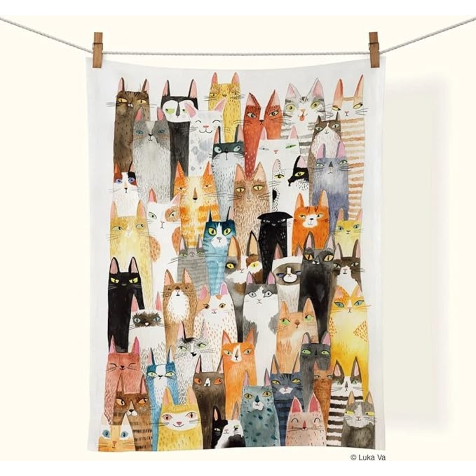Cat Power Cotton Tea Towel