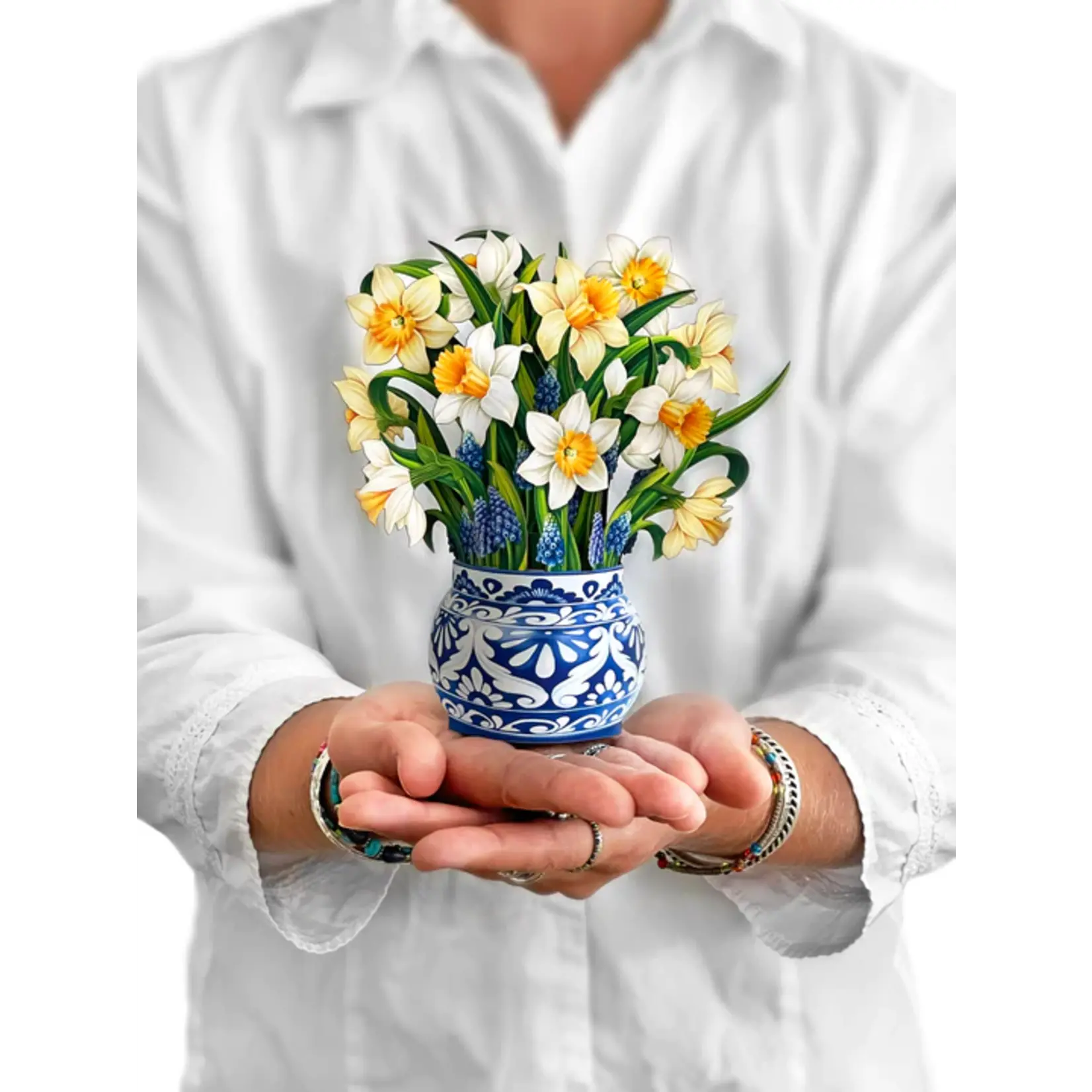 Fresh Cut Paper English Daffodil Mini Pop-Up Card