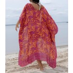 SAACHI Woodblock Kimono | Fuchsia