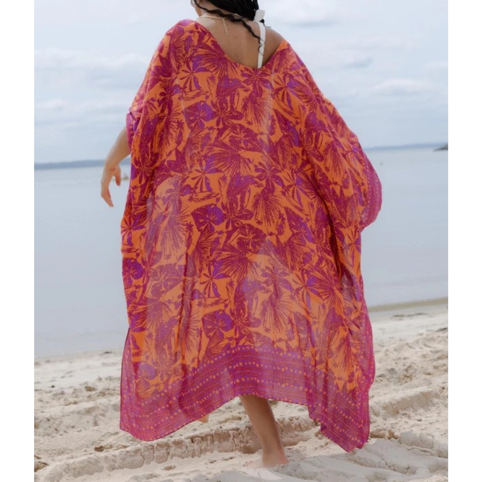 SAACHI Woodblock Kimono | Fuchsia