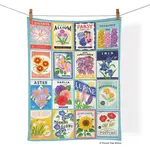 Seed Packets Cotton Tea Towel