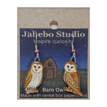 Jabebo Barn Owl Earrings