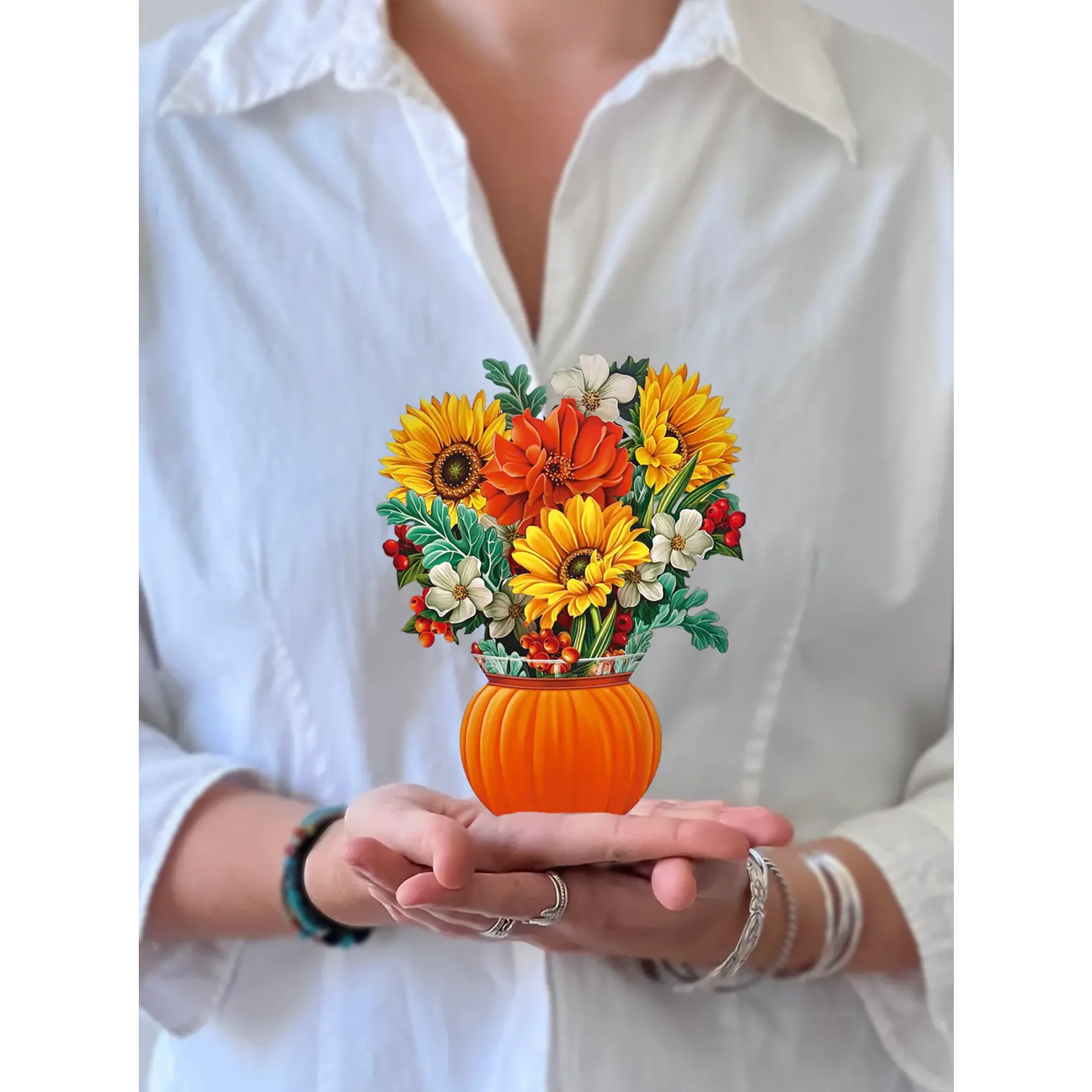 Fresh Cut Paper Pumpkin Harvest Mini
