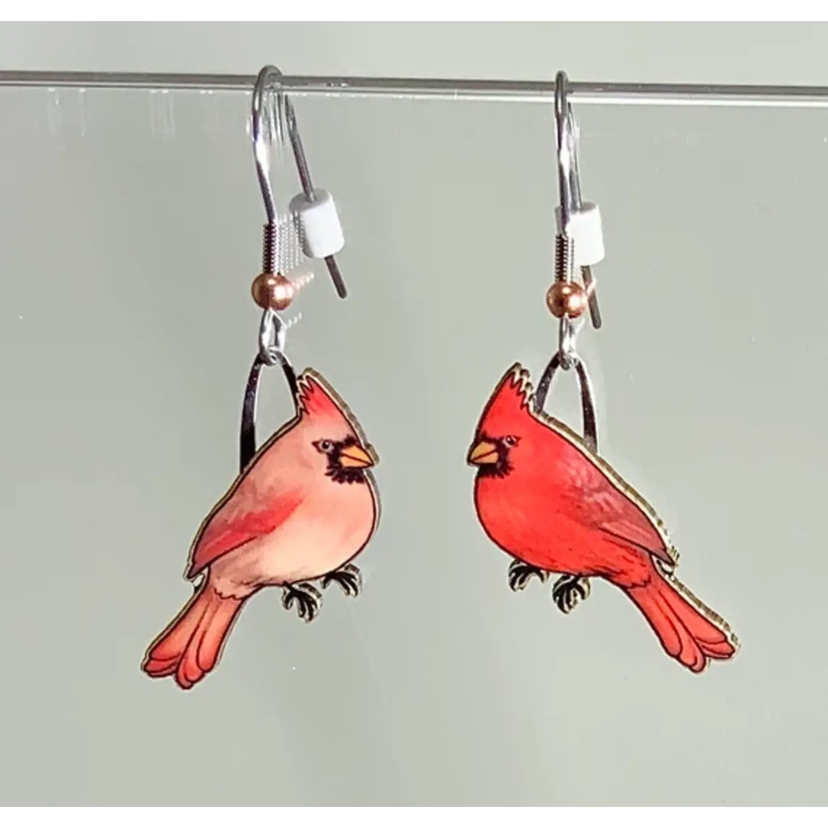 Jabebo Earrings Northern Cardinal
