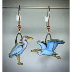 Jabebo Earrings Great Blue Heron