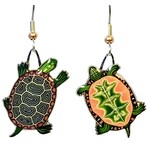 Jabebo Earrings Painted Turtle