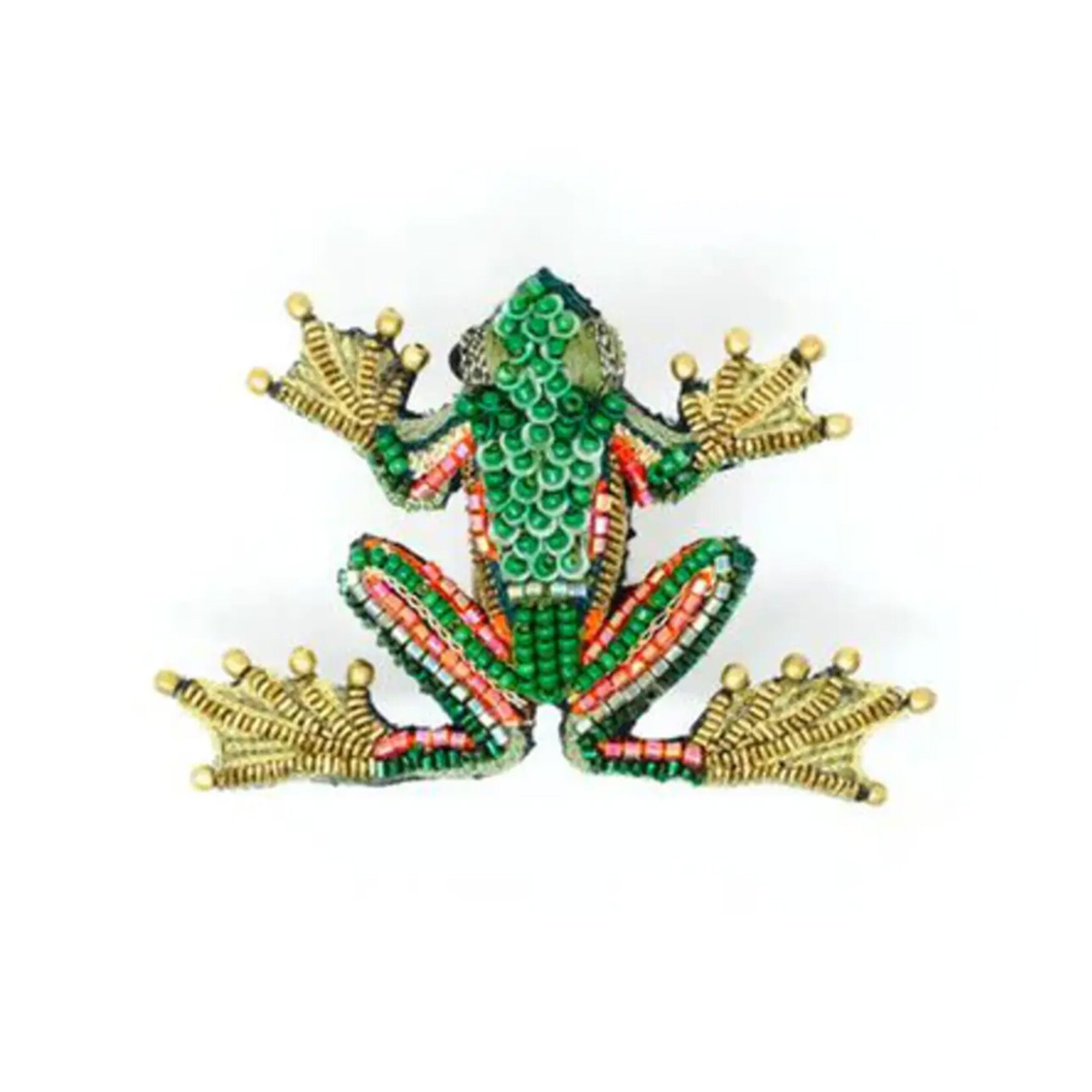 Trovelore Green Flying Frog Pin