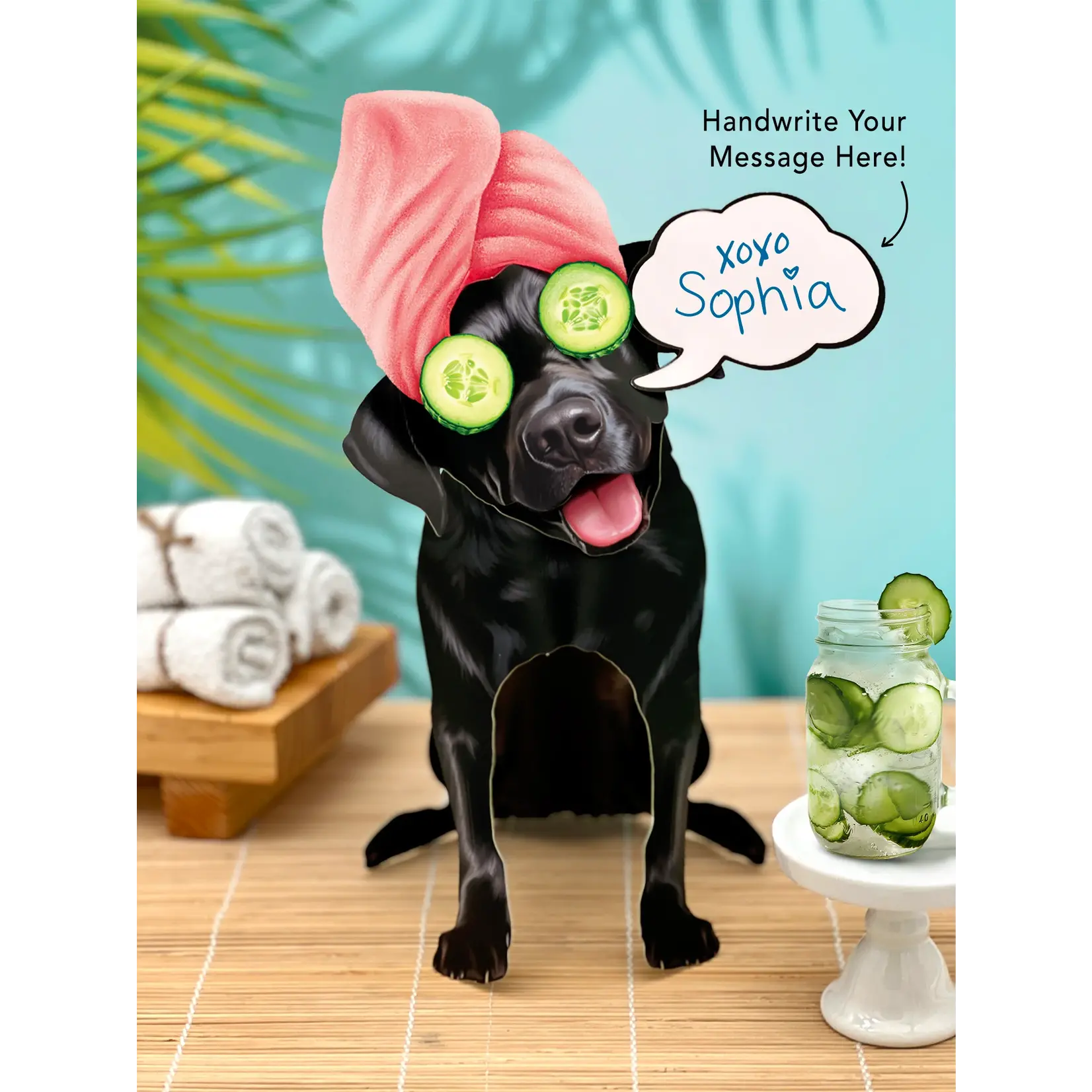 Fresh Cut Paper Black Lab Pop-Up Card