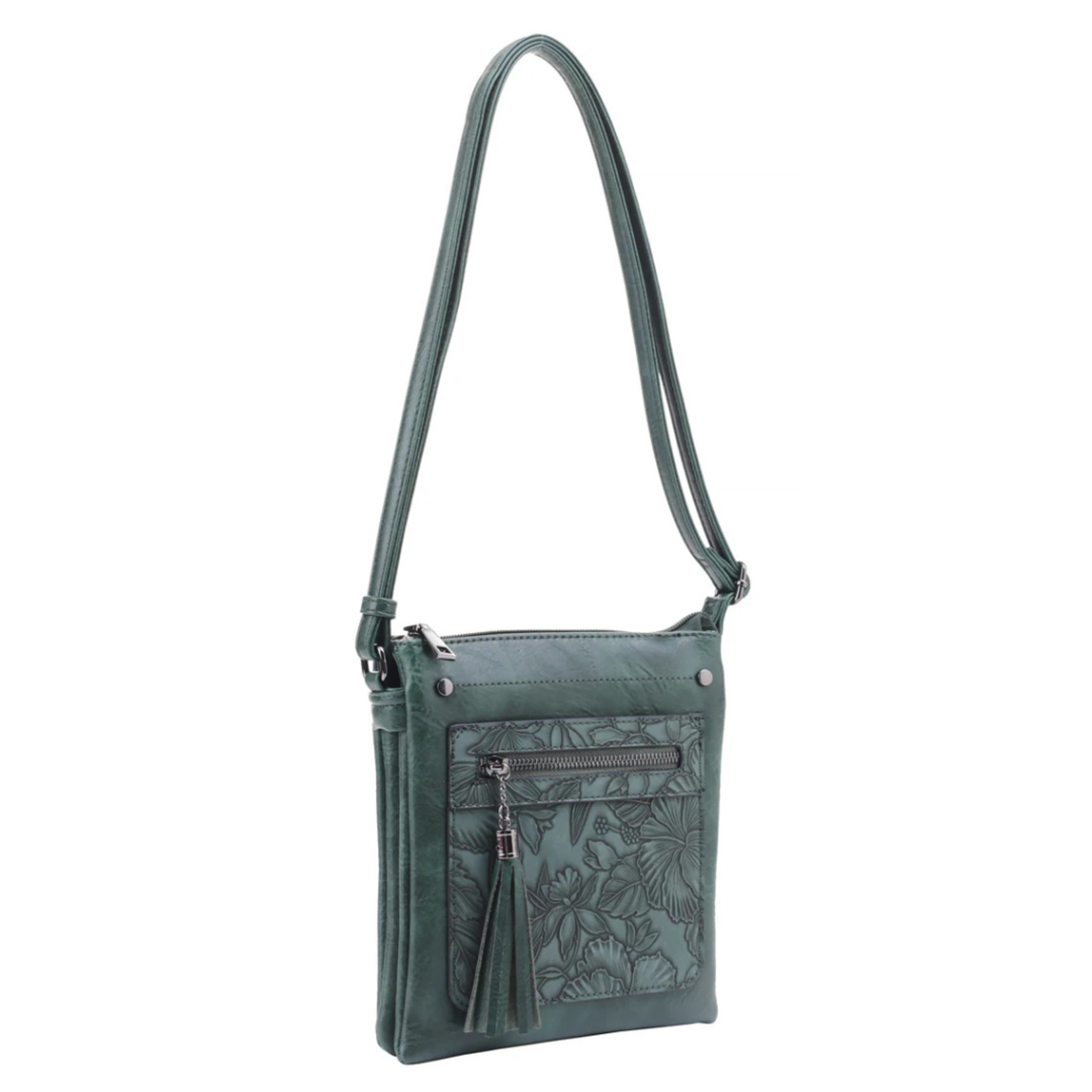 Sara Cross Body Embossed Bag Spruce