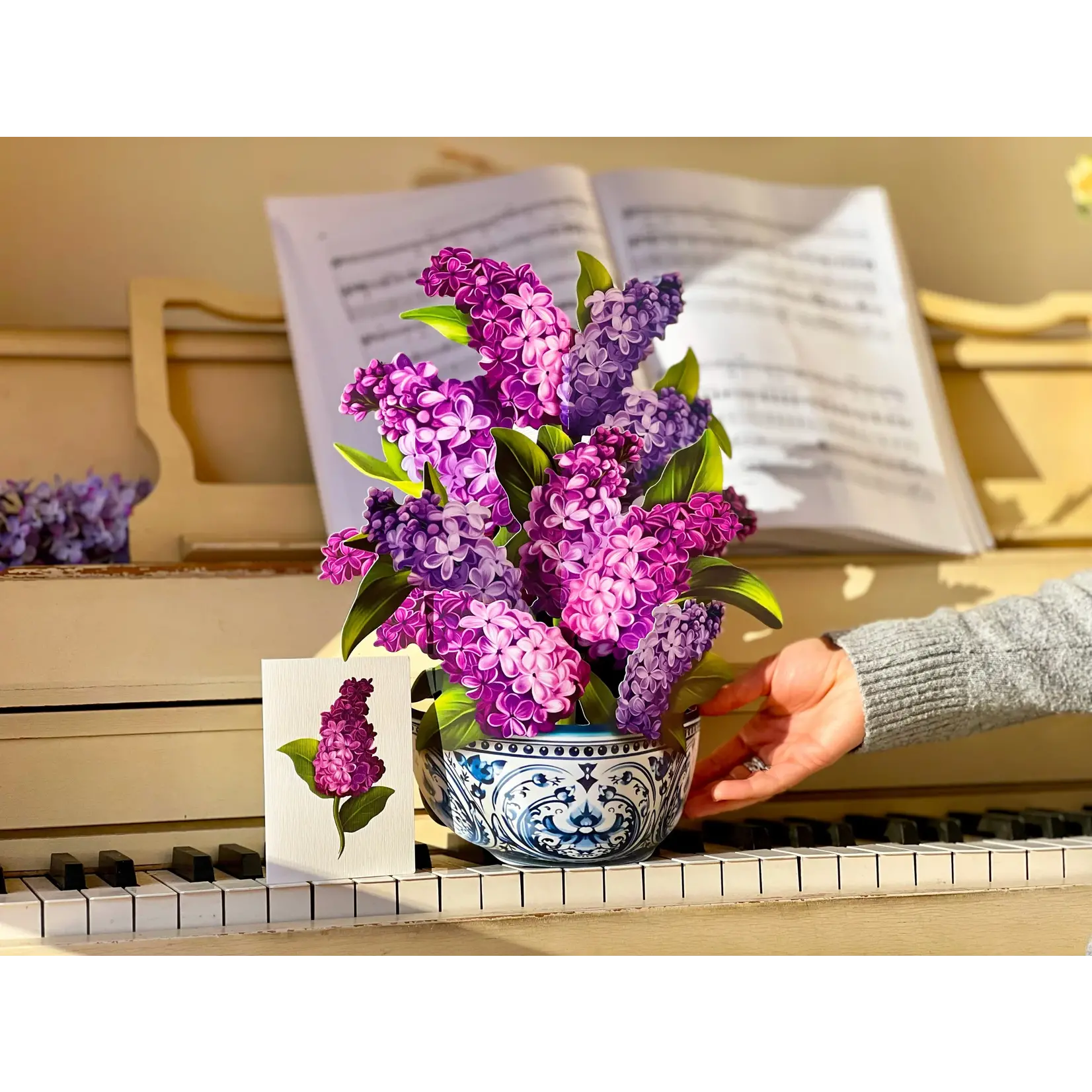 Fresh Cut Paper Garden Lilacs Pop-Up Card