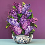 Fresh Cut Paper Garden Lilacs Pop-Up Card