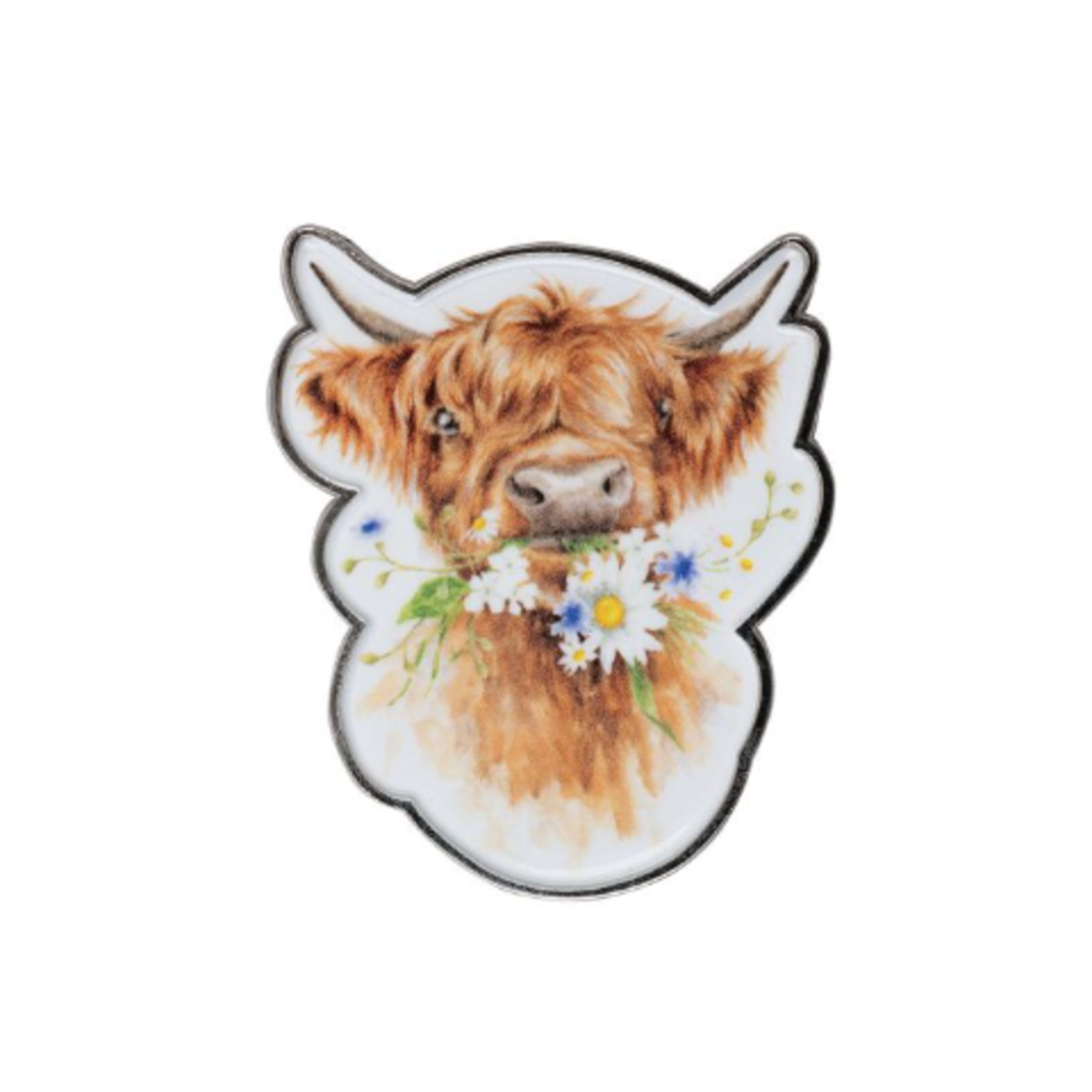 Daisy Coo Highland Cow Pin