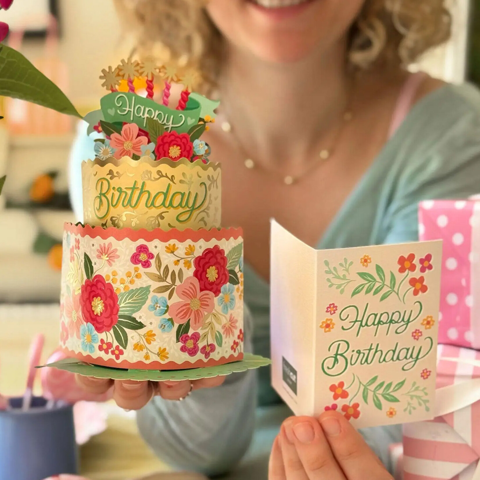 Fresh Cut Paper Mini Blooming Birthday Cake