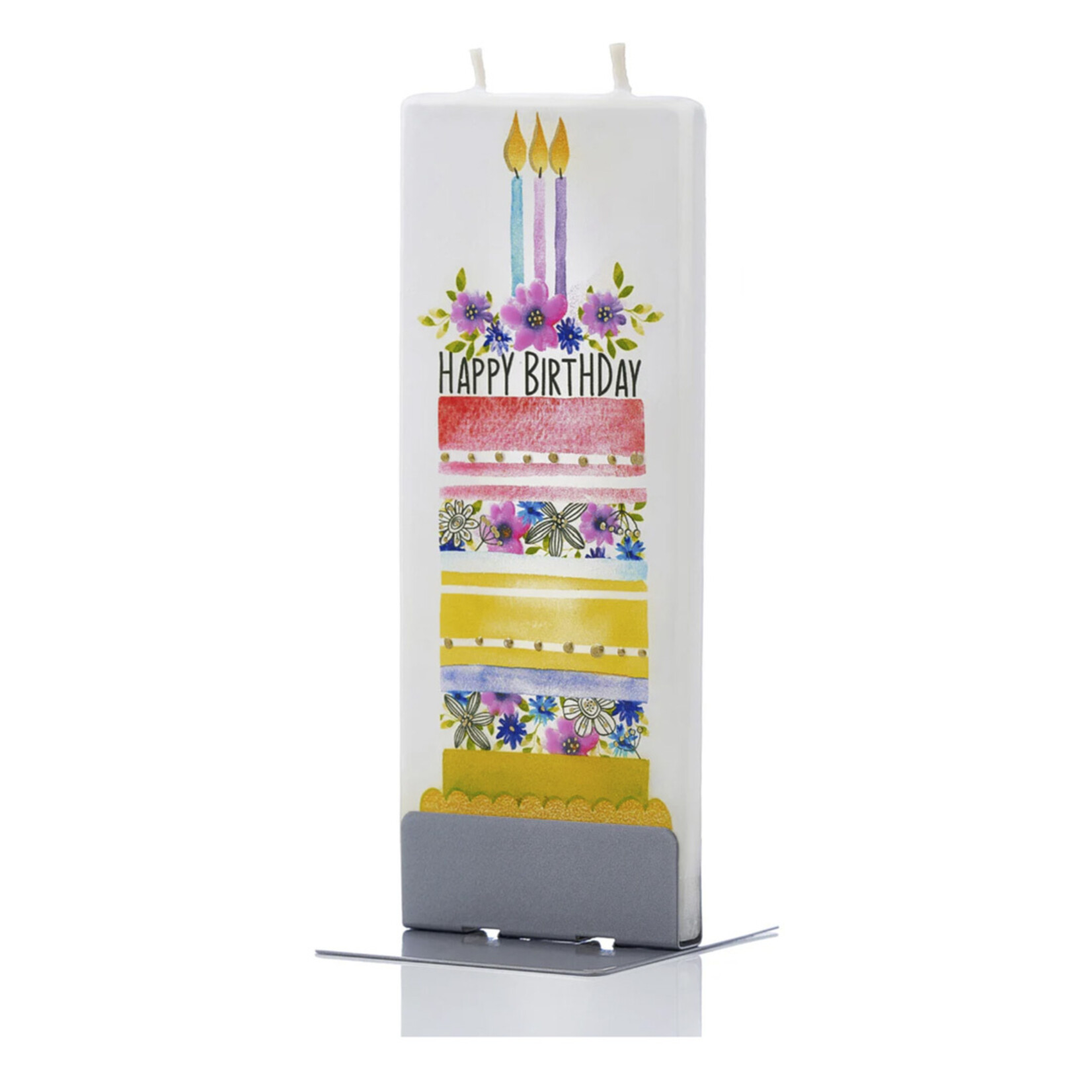Happy Birthday Cake Flat Candle