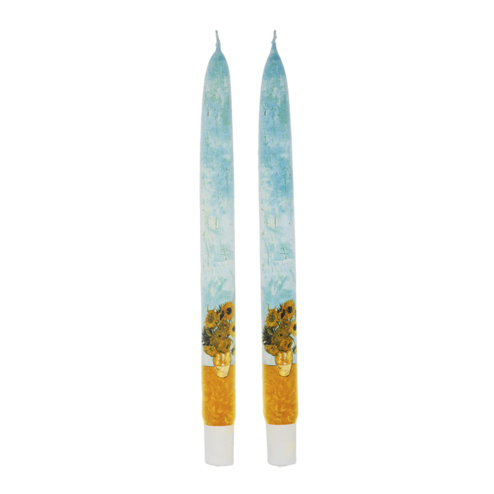 Vincent van Gogh Sunflowers  Set of 2 Taper Candles
