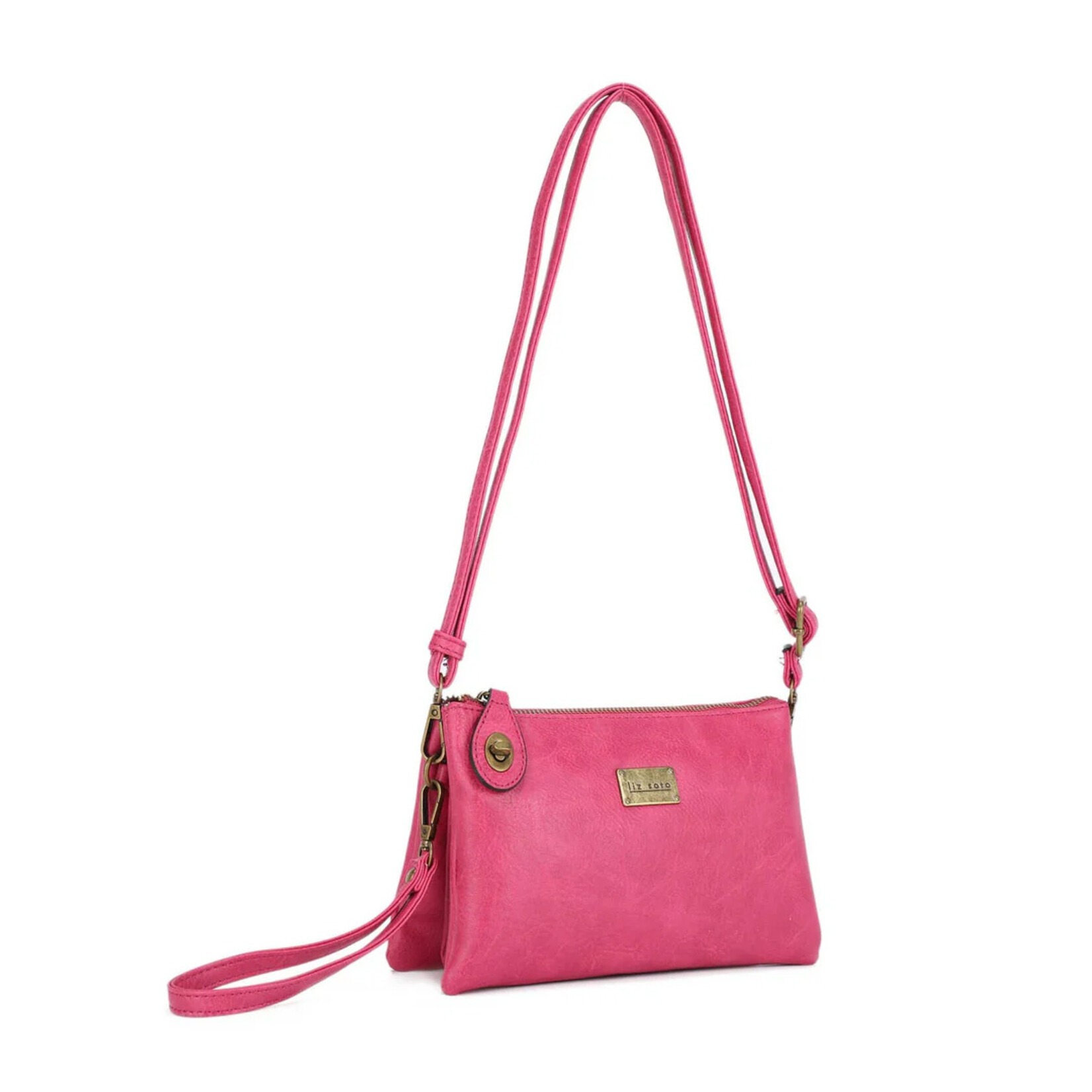 Ella Cross Body Wristlet | Fushia