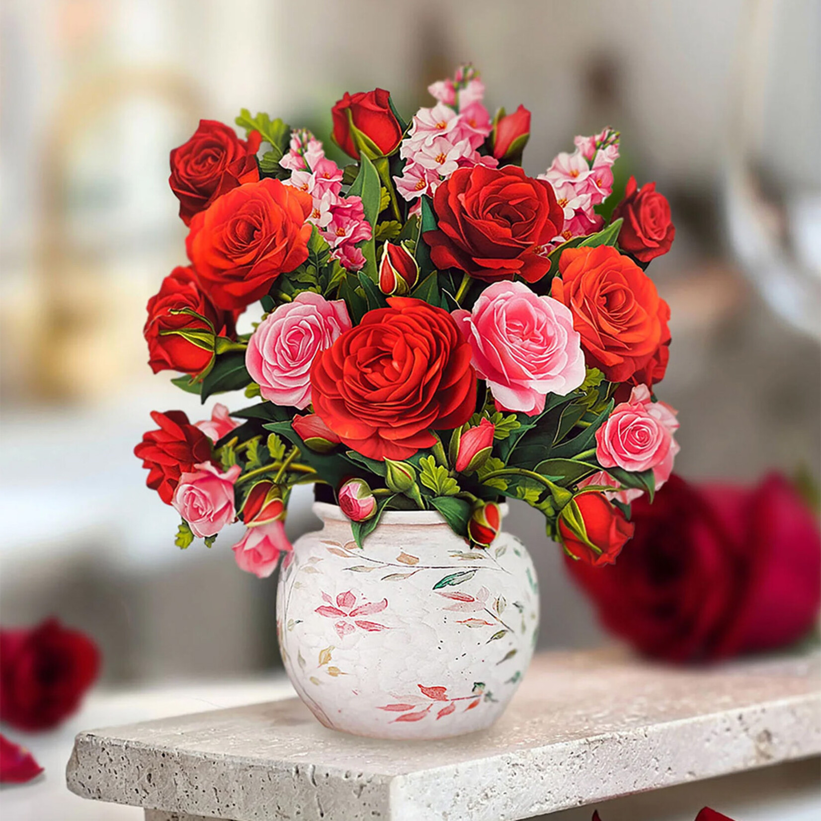 Fresh Cut Paper Mini Blooming Roses