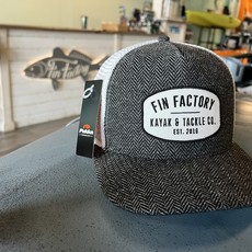 Pukka Fin Factory Black Herringbone Patch Hat