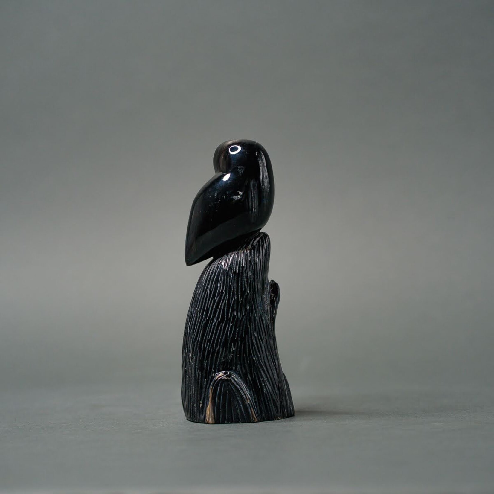 Eddie Lee Perched Owl & Owlet #136 - SOLD