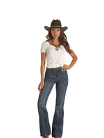 Rock and Roll Cowgirl High Rise Trousers with front seam