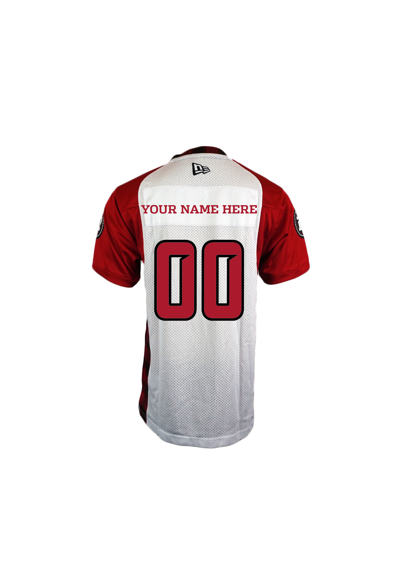 REDBLACKS New Era Customized men's Plaid Away Heat Press Jersey