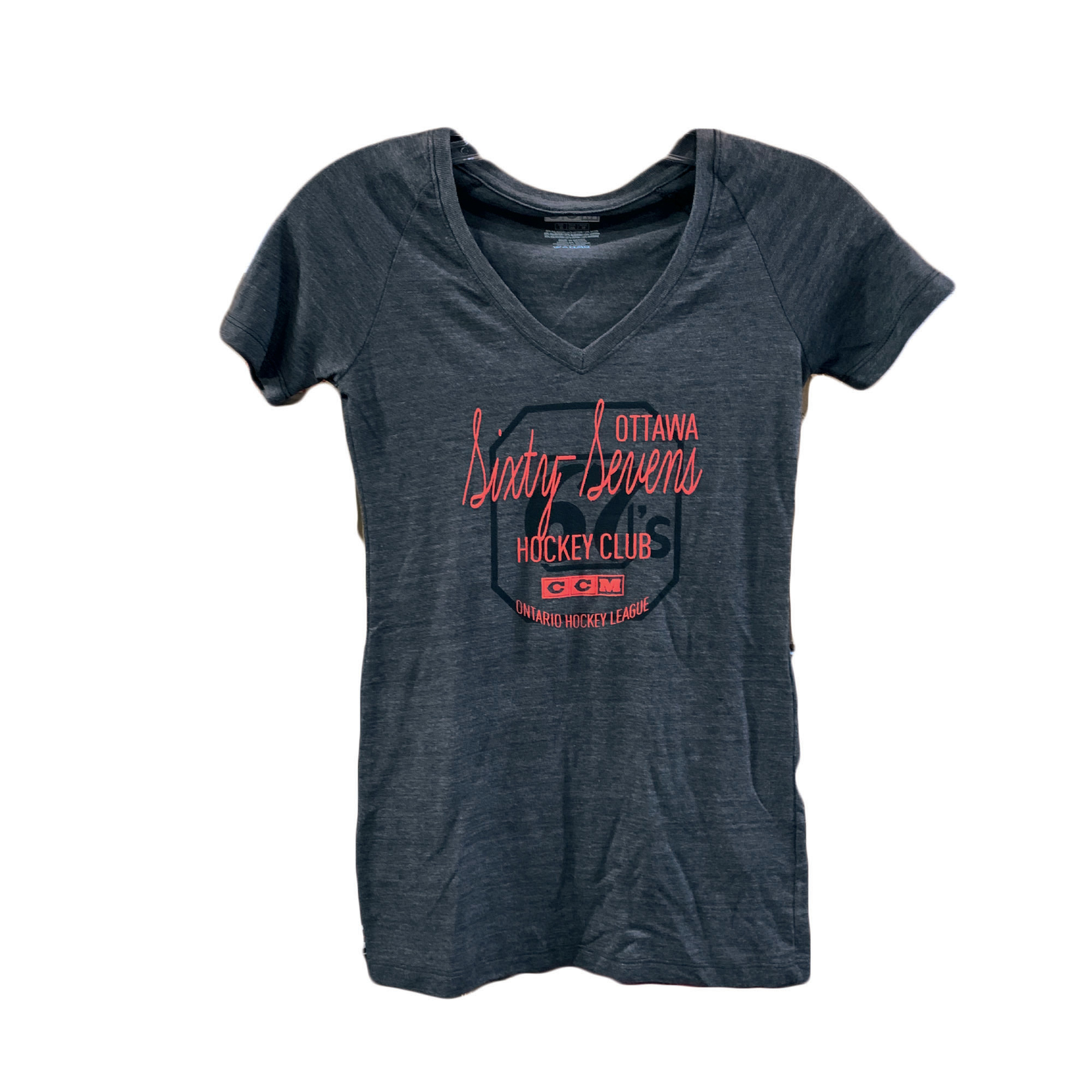 67s WMS V NECK CURSIVE - Lansdowne Sports