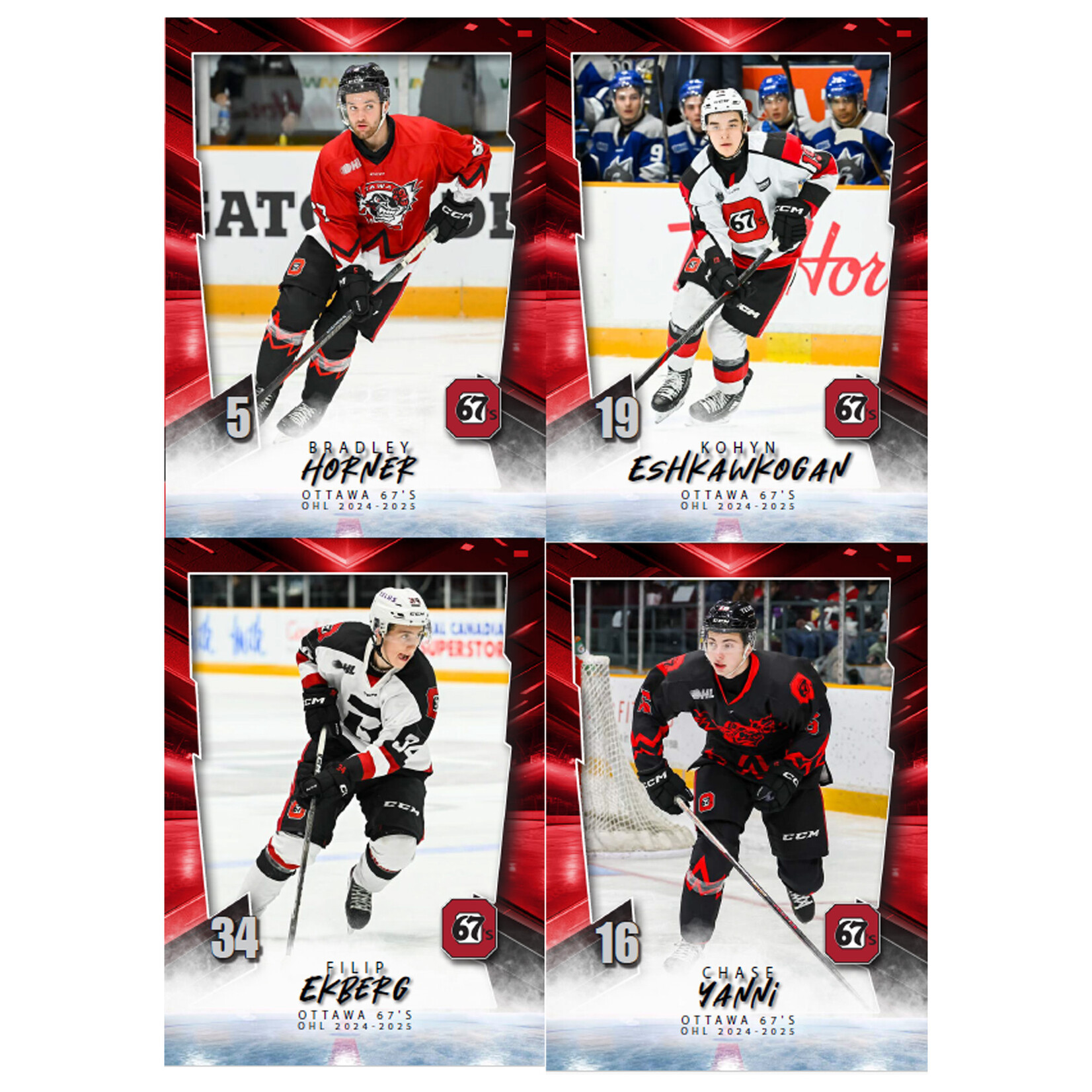 OTTAWA 67's 67's 2024-2025 Player Cards