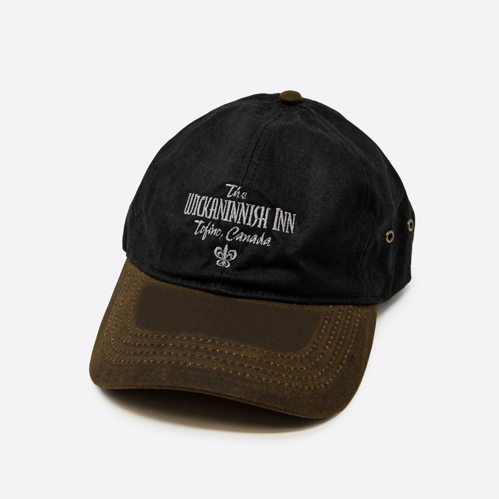 Black & Bronze Oil Skin Hat