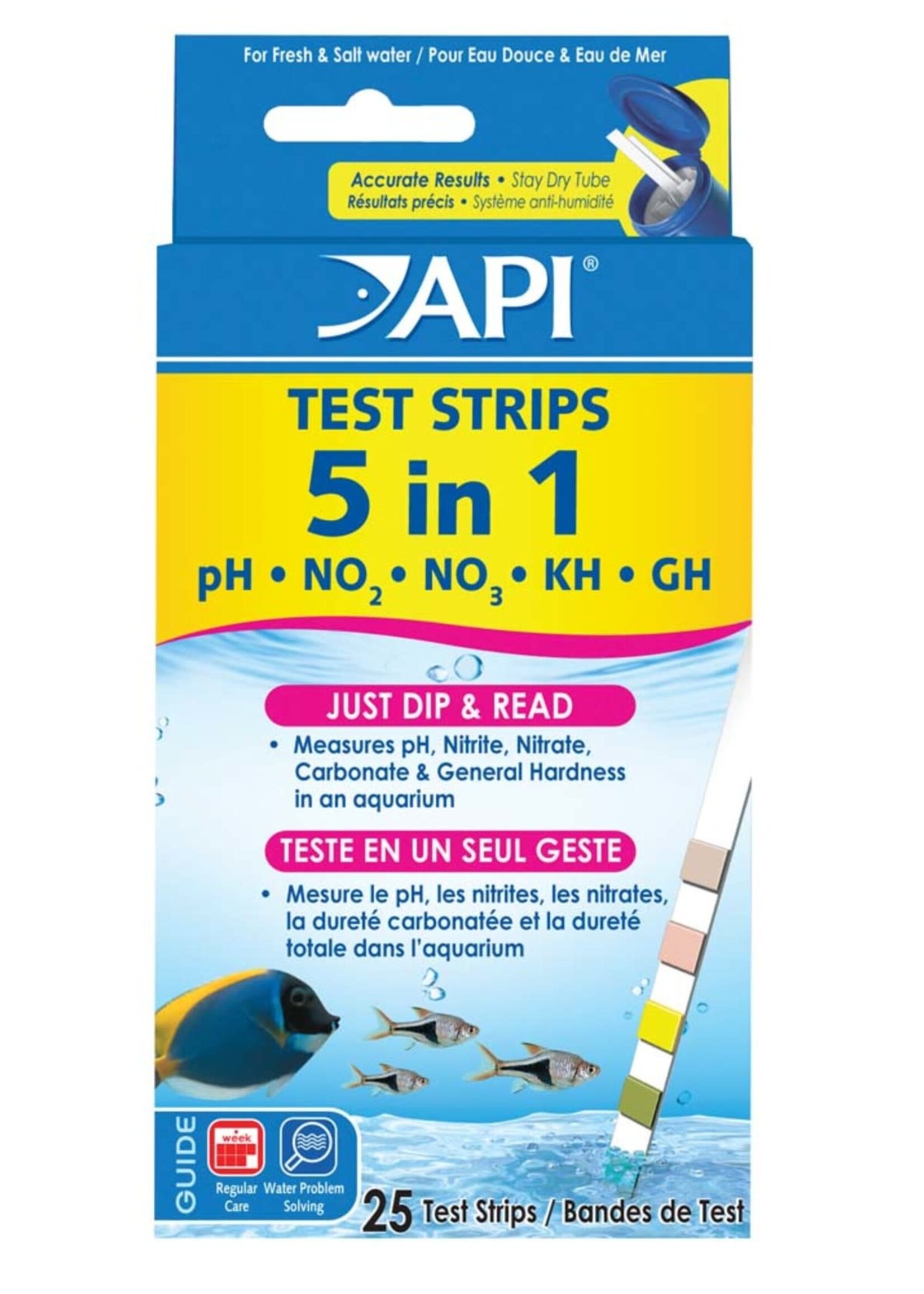 API TEST STRIPS 5 IN 1 25 PK