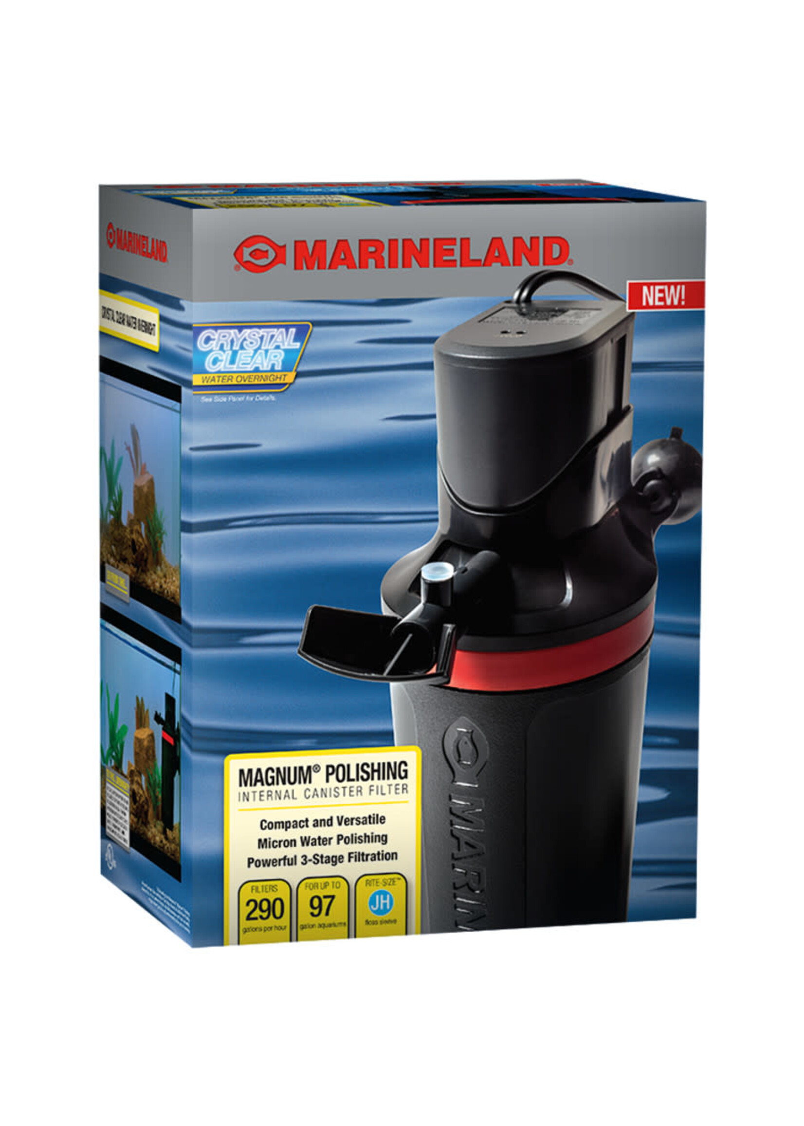 Fluval Filtermaterial MarineLand ML90769 JH Floss Sleeve Magnum Polier-Innenfilter (3 Stück Aktivkohle Aquarium