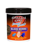 Omega One Aquatics FREEZE DRIED BLOOD WORMS .46 OZ