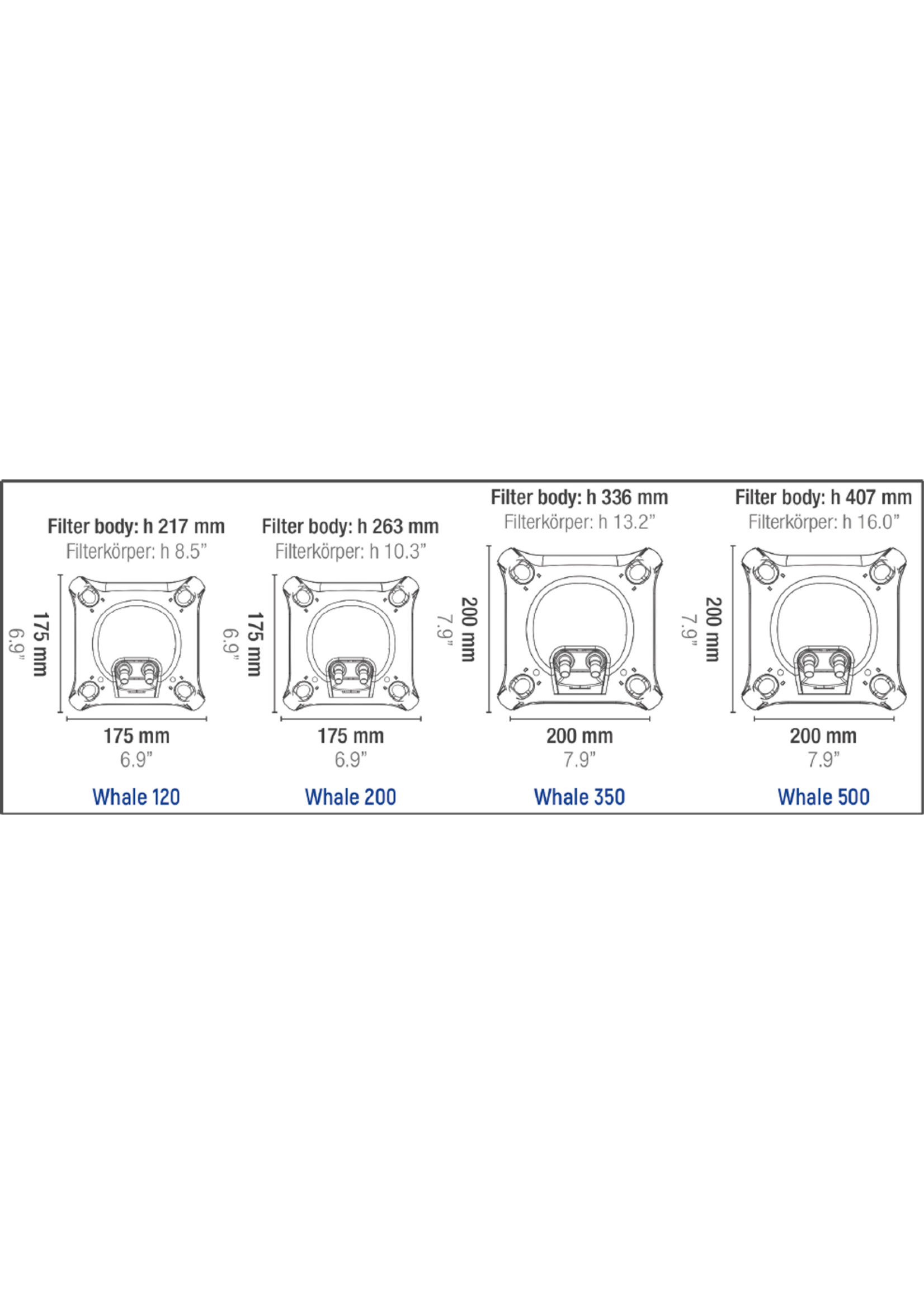 Sicce WHALE 350 CANISTER FILTER 330 GPH