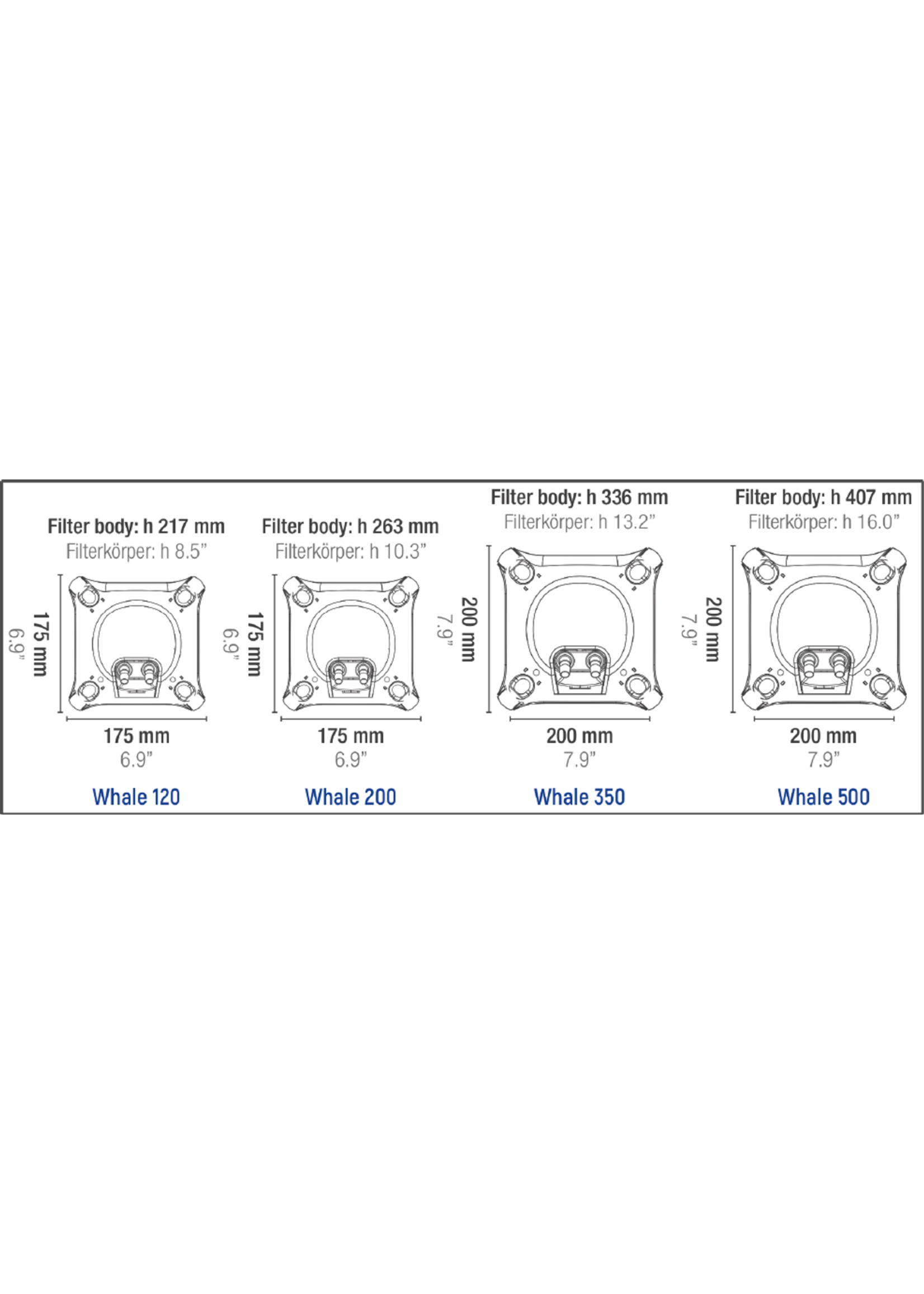 Sicce WHALE 120 CANISTER FILTER 140 GPH