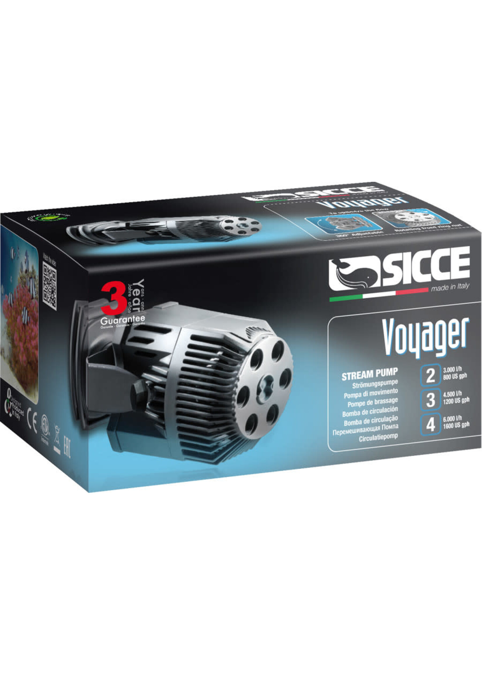 Sicce VOYAGER 2 STREAM PUMP 800 GPH