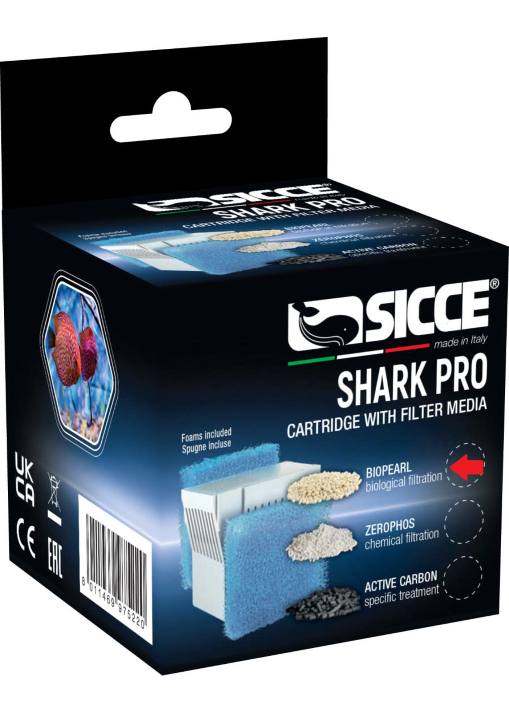 Sicce SHARK PRO BIO PEARL CART W SPONGE