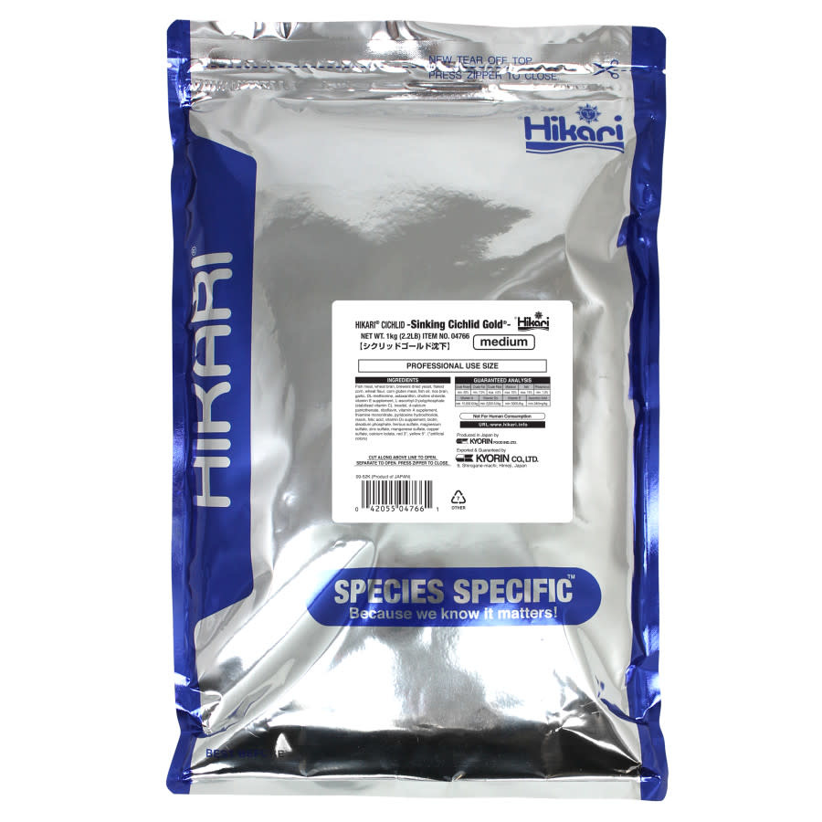 サプリメント harri HIKARI SINKING CICHLID GOLD MD 2.2 LB - The Hidden Reef, Inc