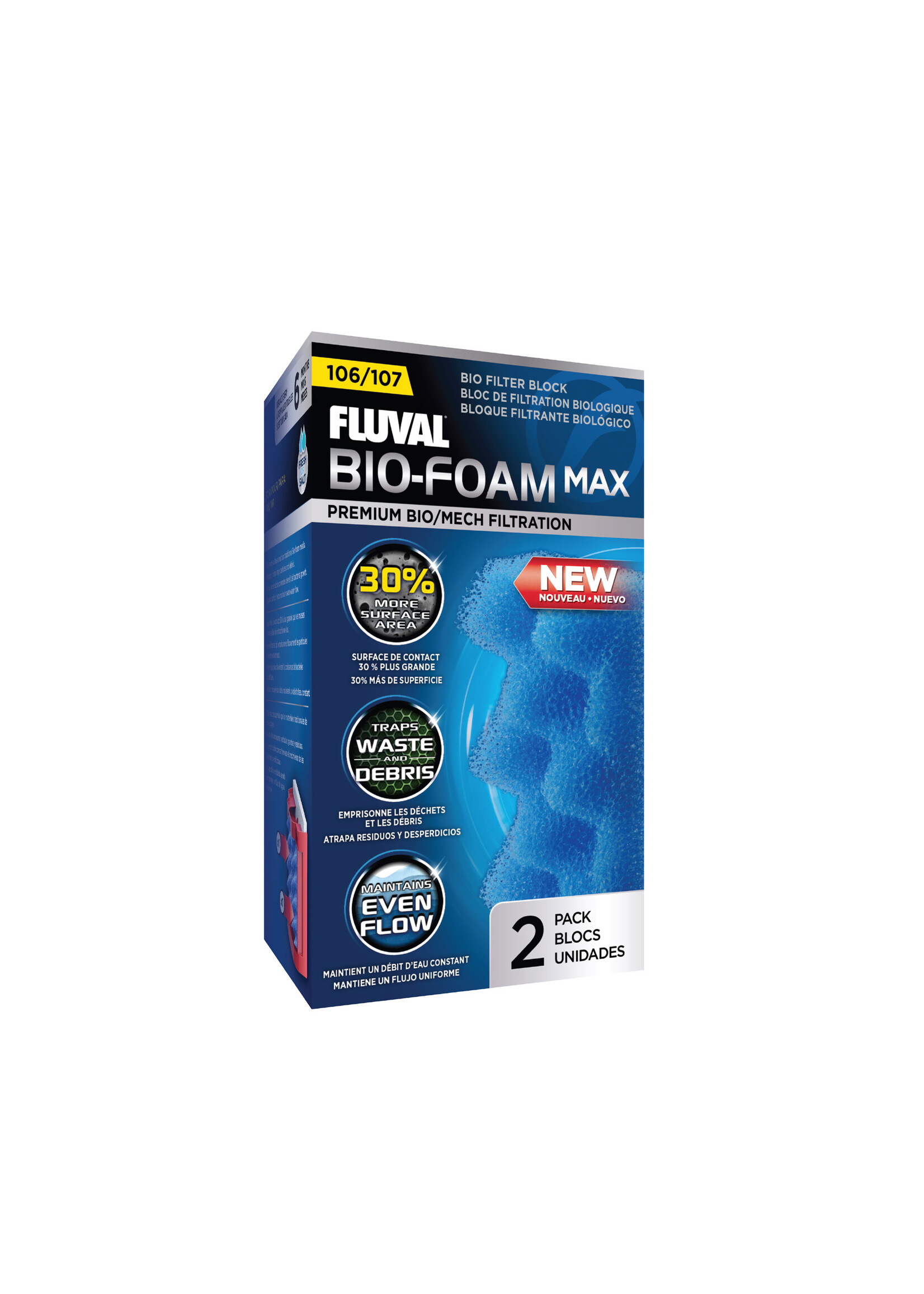 Fluval 106-107 BLUE BIOFOAM MAX 2 PK